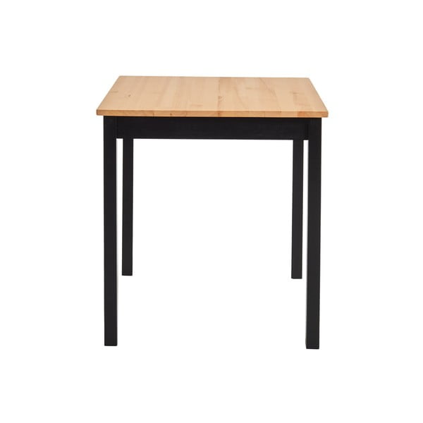 Трапезна маса от борова дървесина с черна конструкция , 70 x 70 cm Sydney - Bonami Essentials-image-2