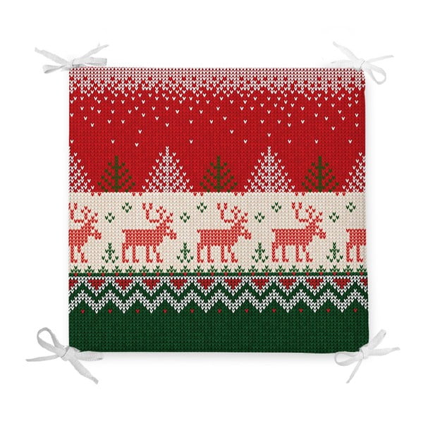 Коледна възглавница за сядане с памук Merry Xmas, 42 x 42 cm - Minimalist Cushion Covers