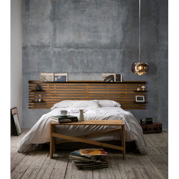 Табла за глава от черен/естествен бор 240x62 cm Nidra - Marckeric-image-1