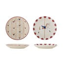 Кремави десертни глинени чинии в комплект от 2 бр. с коледни мотиви ø 16 cm Merry-go-round – Bloomingville