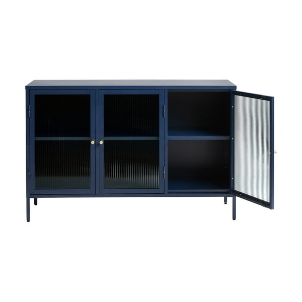 Синя метална витрина Bronco, височина 85 cm - Unique Furniture-image-4