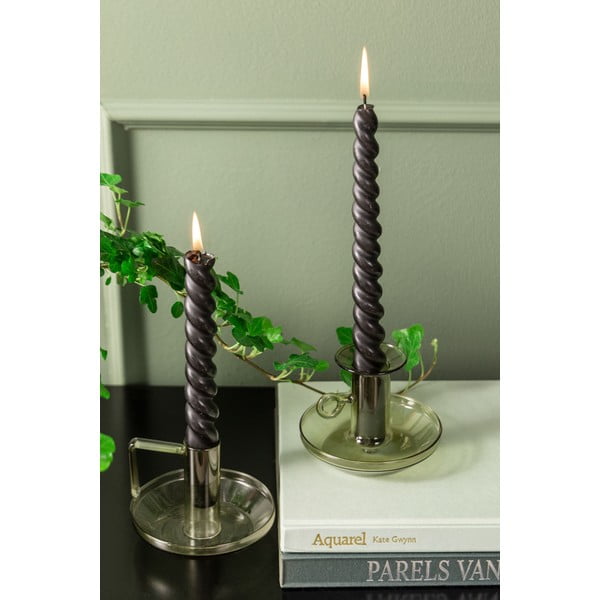 Зелен стъклен свещник Mod Modern - PT LIVING-image-1