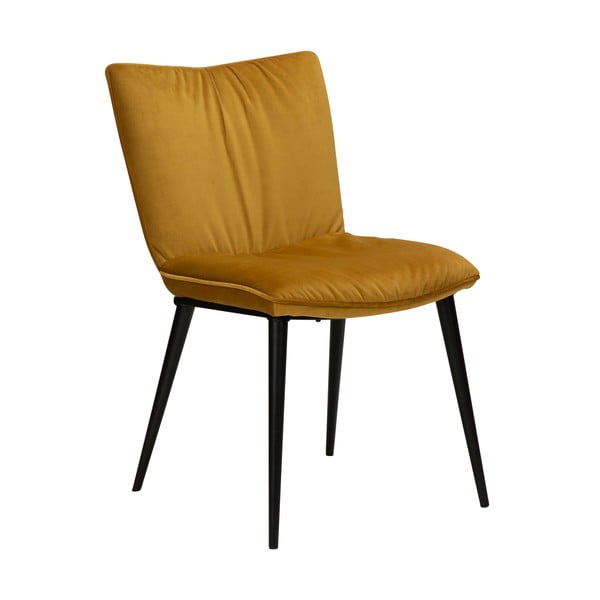 Жълт трапезен стол с кадифена повърхност - DAN-FORM Denmark