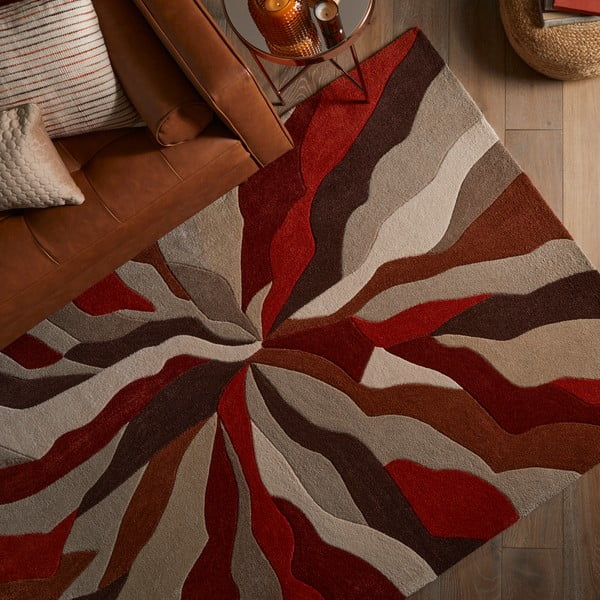 Червен килим 170x120 cm Zest Infinite - Flair Rugs-image-1