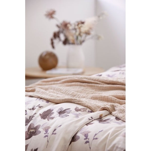 Бежова памучна покривка за двойно легло , 200 x 260 cm Poetry - Södahl-image-3