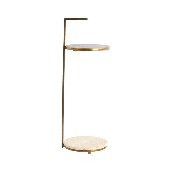 Кръгла странична масичка с скаменен плот за маса ø 26 cm Leda – Light & Living