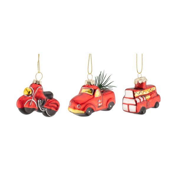 Стъклени коледни топки в комплект 3 бр. 3 cm Transport – Sass & Belle