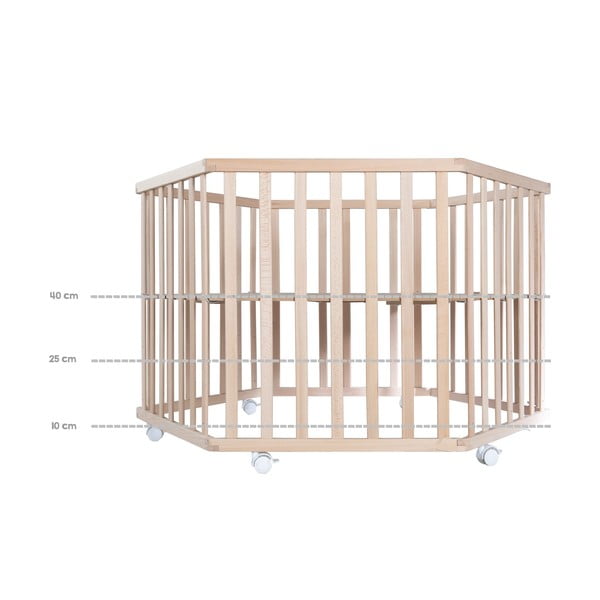 Кошара за игра от букова дървесина в естествен цвят 119x104 cm - Roba-image-4