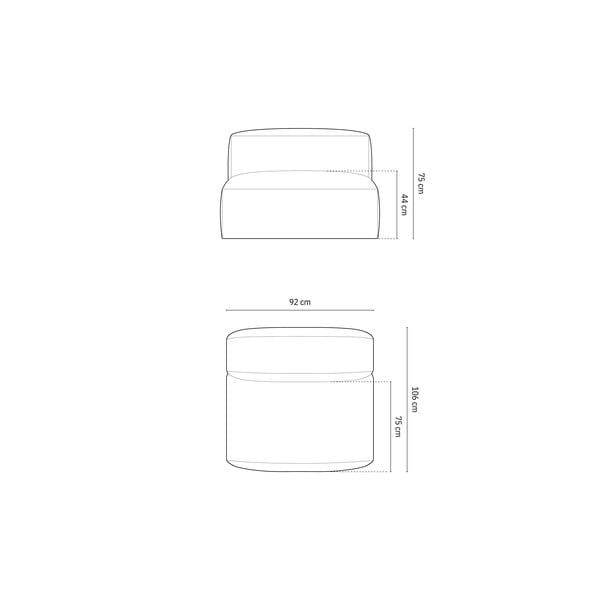 Зелен модул за диван (среден модул) Martina – Micadoni Home-image-4