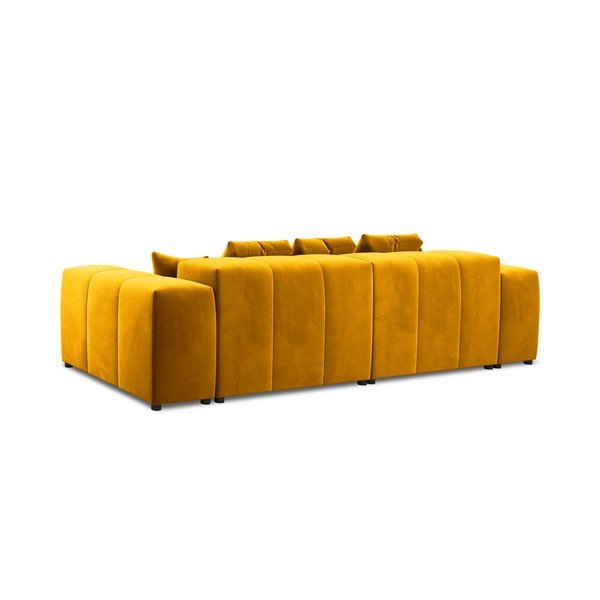 Жълт кадифен диван 320 cm Rome Velvet - Cosmopolitan Design-image-4