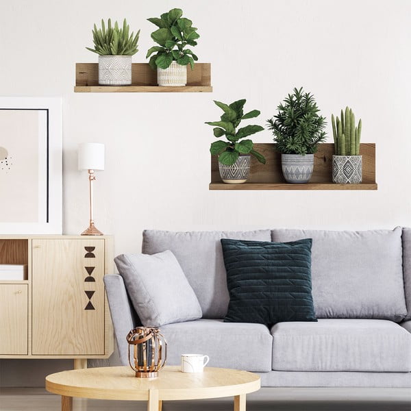 Стикер за стена 60x35 cm 3D effect Green Plants - Ambiance-image-2