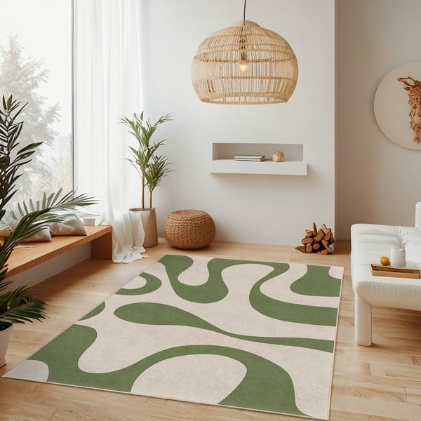 Зелен килим подходящ за пране 120x180 cm Matcha Latte – Mila Home-image-2