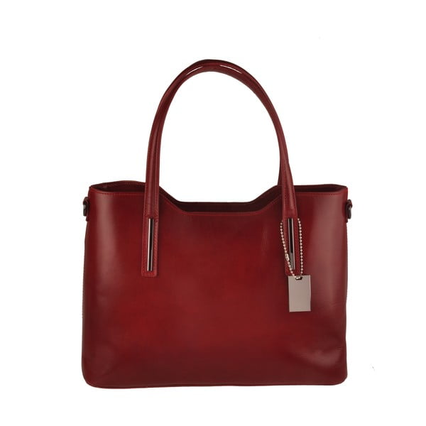 Červená kožená kabelka Florence Bags Gofsa