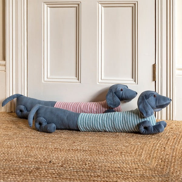 Розово-сиво уплътнение за врата 17x76 cm Sausage Dog – Rex London-image-1