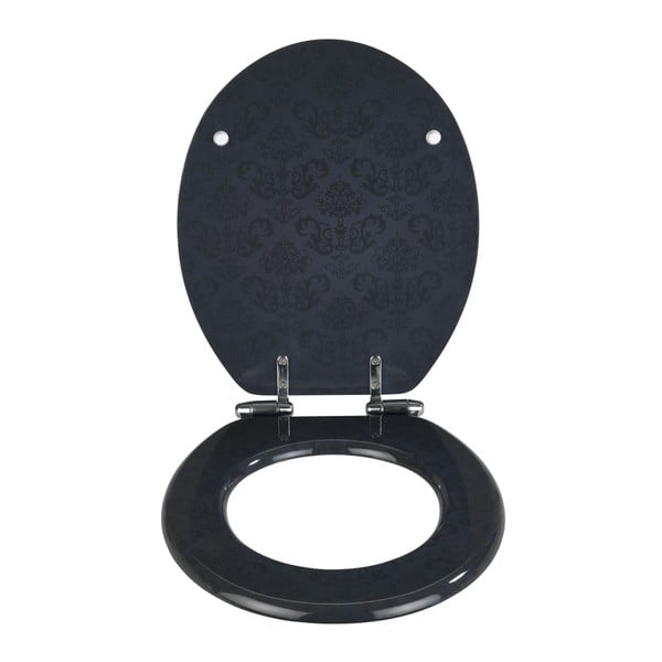 Тъмно сива тоалетна седалка с лесно затваряне , 42,5 x 35,5 cm Bellevue - Wenko-image-2