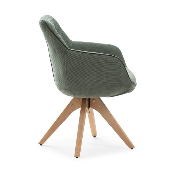 Зелени тапицирани трапезни столове в комплект с подлакътници 2 бр. Donatelo – Marckeric-image-4