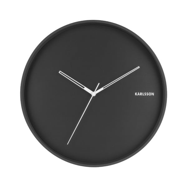 Черен стенен часовник , ø 40 cm Hue - Karlsson