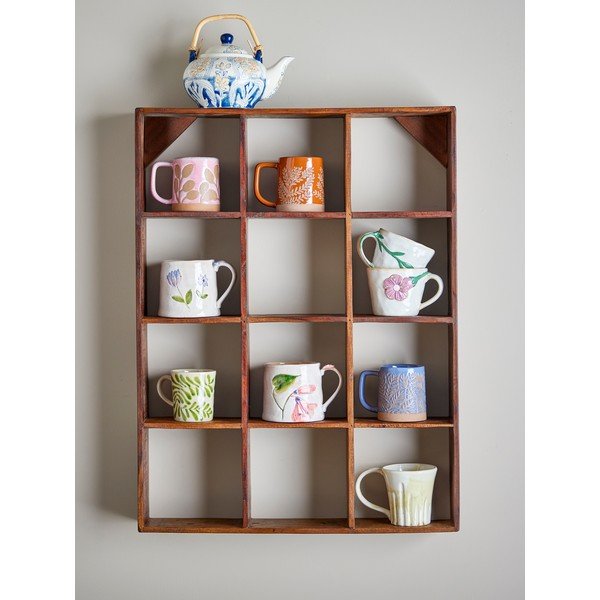 На няколко нива стенен рафт от рециклирано дърво в естествен цвят 53 cm Tilo – Bloomingville-image-1