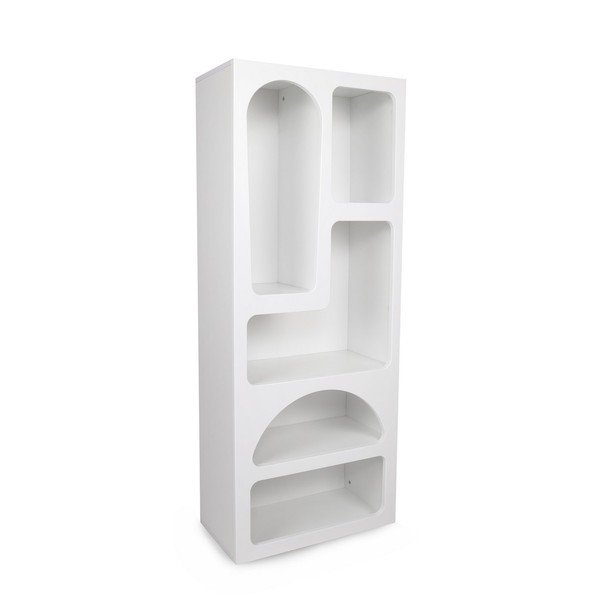 Бяла библиотека 60x150 cm Lorin – Kalune Design-image-2