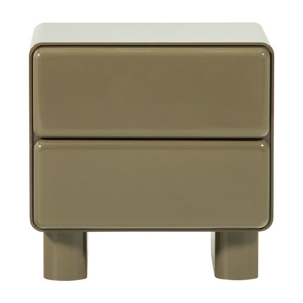 Зелено гланцово нощно шкафче Lustra – WOOOD