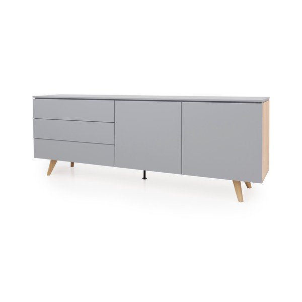 Сив скрин с чекмеджета , ширина 210 cm Plain - Tenzo-image-1