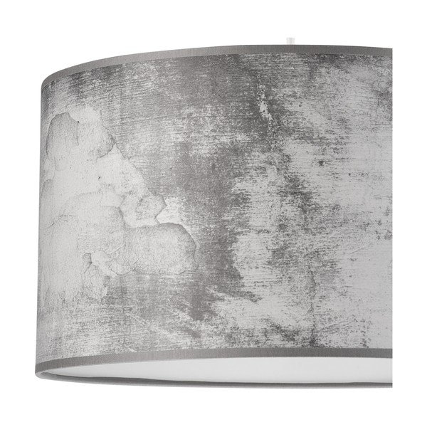 Сива висяща лампа с текстилен абажур ø 35 cm Print - LAMKUR-image-3