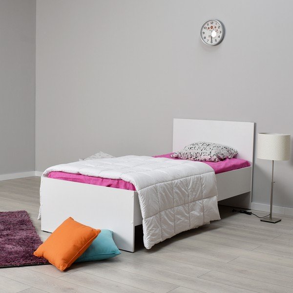 Бяло единично легло 90x190 cm KRY - Kalune Design-image-1