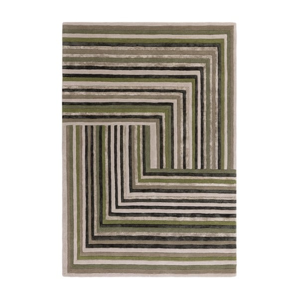 Зелен вълнен килим 160x230 cm Network Forest - Asiatic Carpets