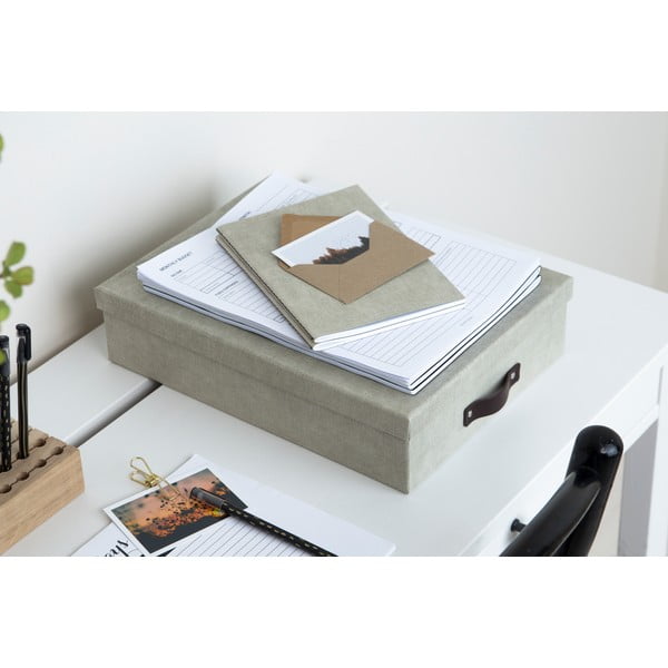 Бежова кутия за съхранение Oskar - Bigso Box of Sweden-image-2