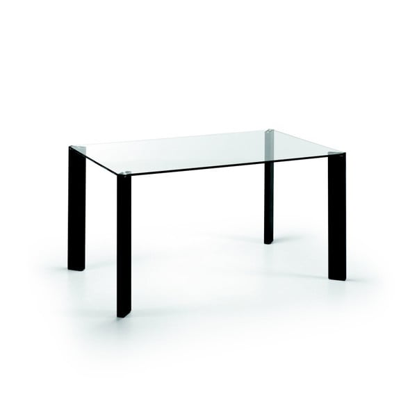 Jídelní stůl s černými nohami Corner, 140 x 90 cm