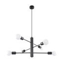 Черна висяща лампа 6 Donato - Sollux