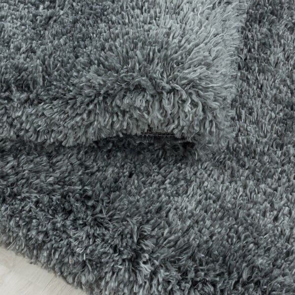 Сив кръгъл килим ø 120 cm Fluffy – Ayyildiz Carpets-image-1