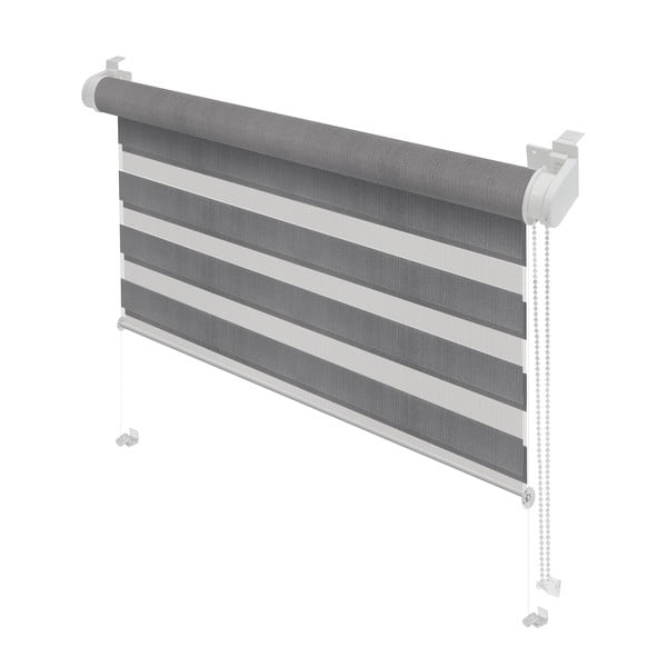 Сива ролетна щора ден и нощ 42,5x150 cm Zebra – Gardinia-image-1