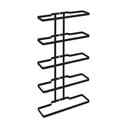 Черен метален стенен стелаж за вино за 5 бутилки Lava - Metaltex