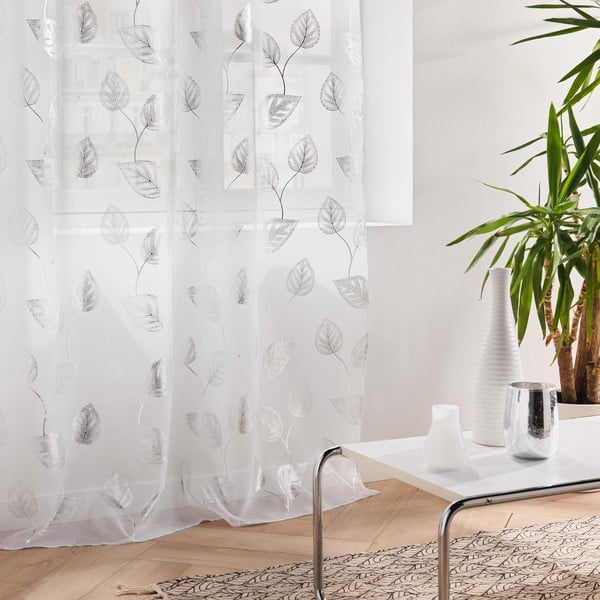 Завеса в бяло и сребристо 140x280 cm Edelia – douceur d'intérieur-image-4