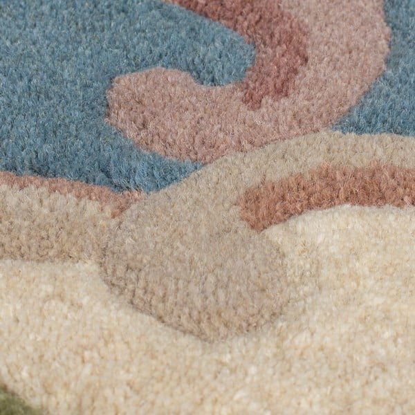 Син вълнен килим , 120 x 180 cm Aubusson - Flair Rugs-image-3