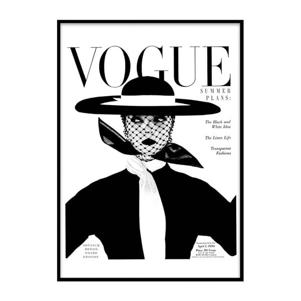 Плакат в рамка Vogue, 30 x 20 cm Vouge - Piacenza Art
