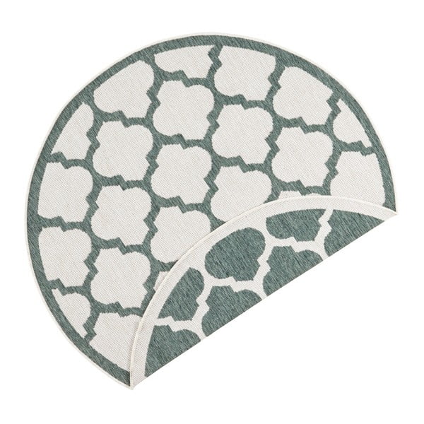 Зелен и кремав килим на открито , ⌀ 200 cm Palermo - NORTHRUGS