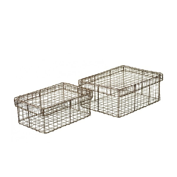 Комплект от 2 телени кошници, 11x28 cm - Parlane