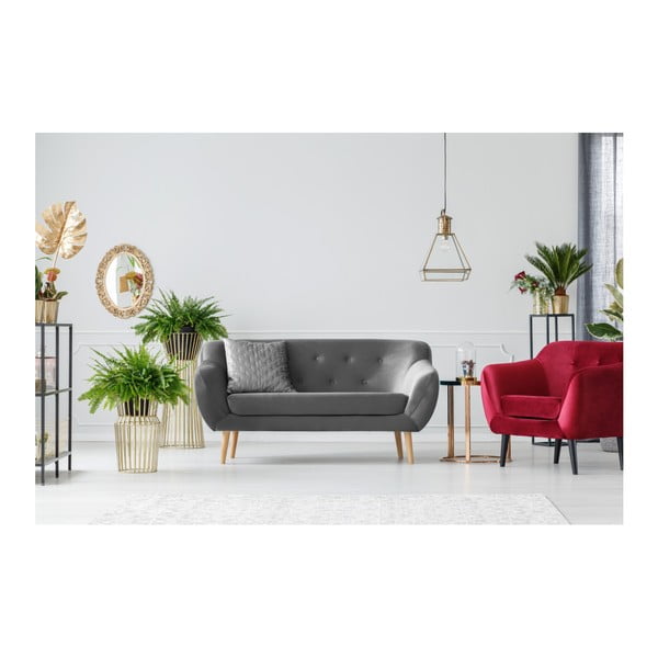 Šedá dvoumístná pohovka Mazzini Sofas Amelie-image-2