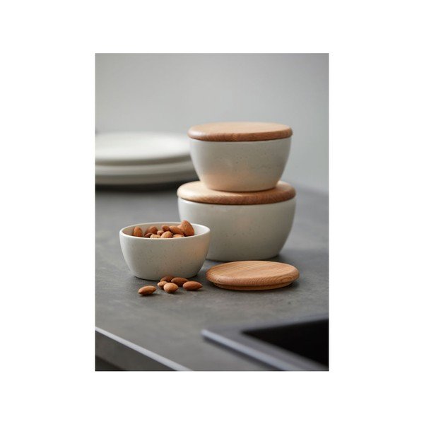 Бежови глинени купички в комплект 3 бр. Gastro Cream – Bitz-image-3