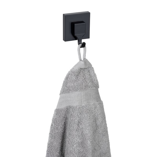 Черни самозалепващи пластмасови куки в комплект от 2 бр. Quadro – Wenko-image-4