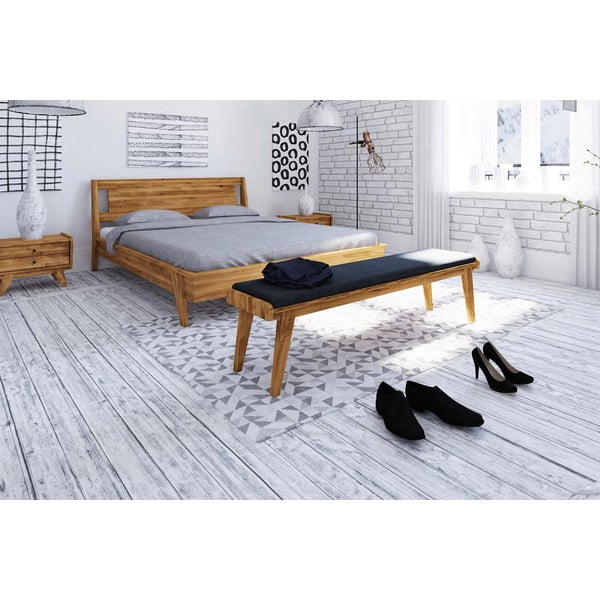 Дъбова пейка със синя седалка Retro - The Beds-image-3