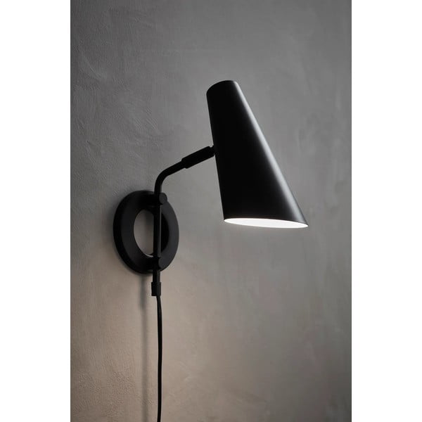 Черна стенна лампа за контакт ø 9,5 cm Cal – Markslöjd-image-1