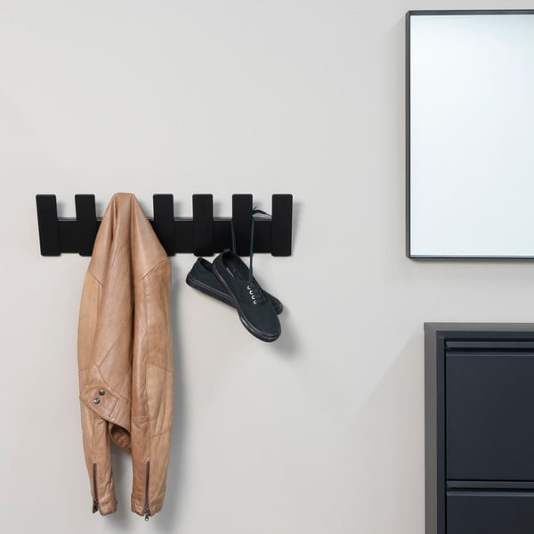 Черна метална стенна закачалка 64 cm Angle – Spinder Design-image-1