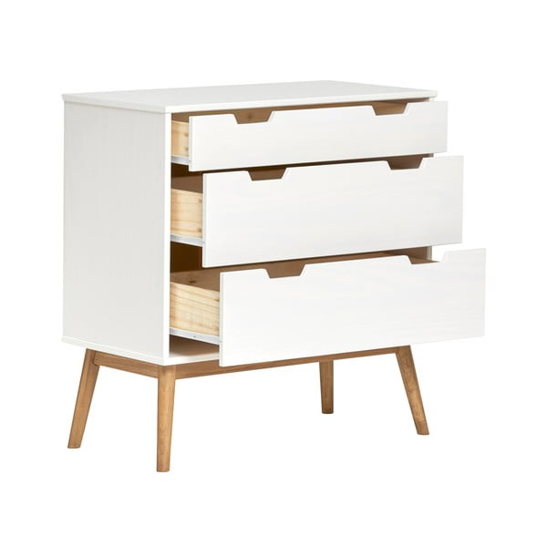 Бял скрин от масивна борова дървесина , ширина 80 см Baku - Marckeric-image-3