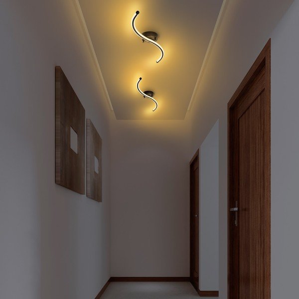 Черно LED осветително тяло за таван 10x67 cm Yilan – Opviq lights-image-3