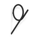 Черна стенна стоманена кука Tuba M – Spinder Design