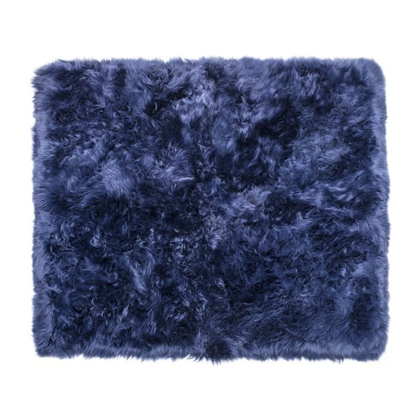 Tmavě modrý koberec z ovčí kožešiny Royal Dream Zealand Sheep, 130 x 150 cm