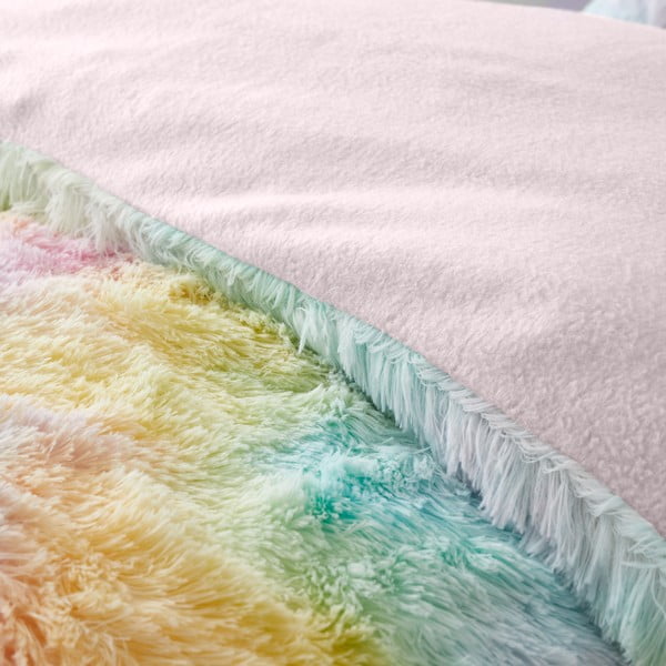 Единично  детско спално бельо от микроплюш 135x200 cm Rainbow Cuddly – Catherine Lansfield-image-3